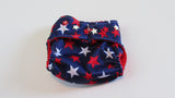 Pocket palz Pocket Diaper in Red and White Stars print-Fruit of the Womb Diapers