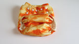 Pocket Palz Pocket Diaper in Orange Cloud print-Fruit of the Womb Diapers