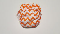 Orange Chevron Print pocket palz-Fruit of the Womb Diapers