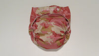 Pocket Palz Pocket Diaper in Pink and Tan Camo print-Fruit of the Womb Diapers