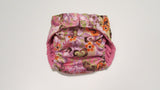 Pocket Palz Pocket Diaper in Pink Majik print with flower snaps-Fruit of the Womb Diapers